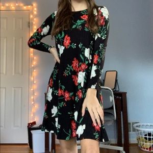 White and Red flower dress